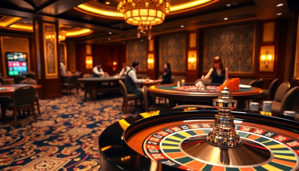 KUWIN players strategizing over a vibrant roulette table with stunning chips and excitement.